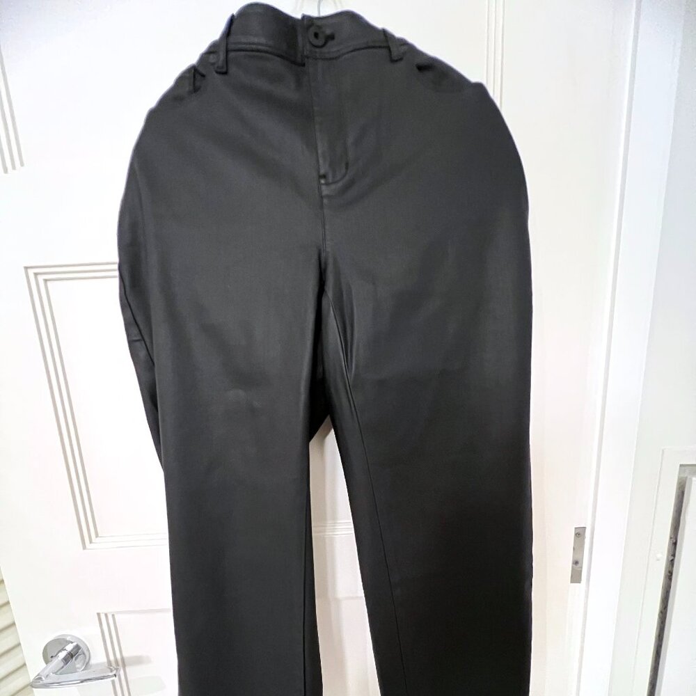 NWT - 16R - JJILL Shiny Finish Black Denim Jeans - Authentic Fit - Slim Ankle